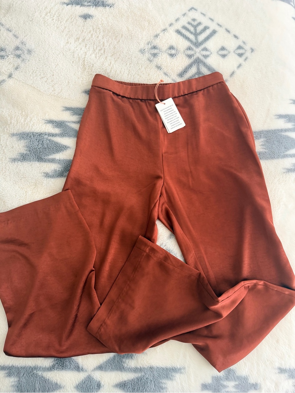 Skies Are Blue Wide-Leg Pants in Burnt Orange